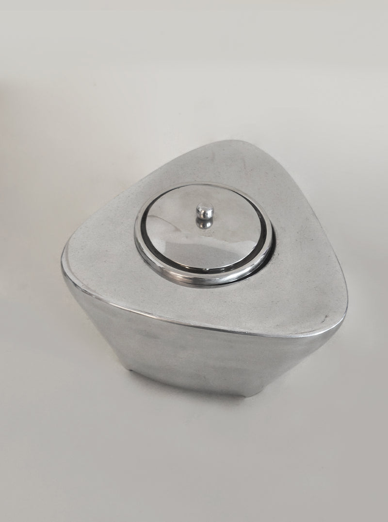 Large Brass Box — top view of polished brass surface