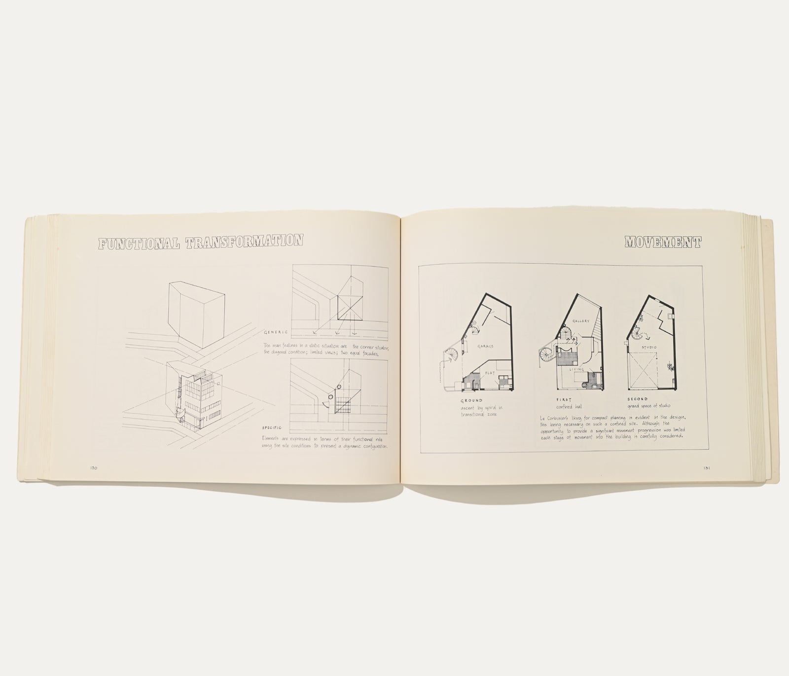 Le Corbusier: An Analysis of Form, Geoffrey H. Baker, 1984 Architecture and Interiors Book — close-up