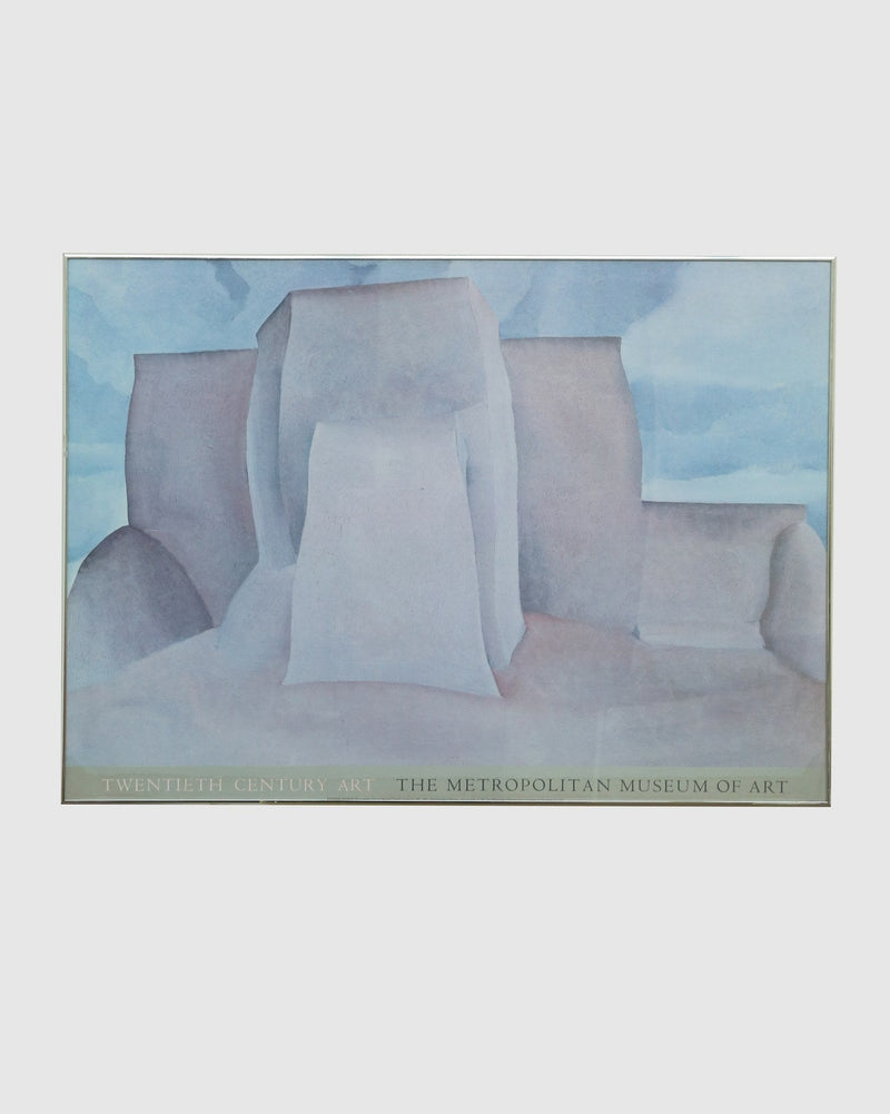 Georgia O’Keefe Exhibition Poster, 1987 by Villa | The Oblist — muted colors, vintage design