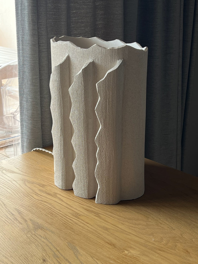 Mountain Climb Table Lamps in Ceramic by Katia Langeard | The Oblist — handcrafted neutral ceramic design