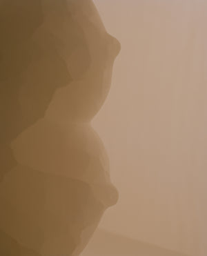 CLELIA WHITE ONYX SCULPTURAL VASE — side angle