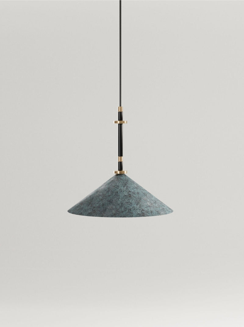 Louisa I Ceiling Light by Marine Breynaert | The Oblist — handcrafted metal, teal finish
