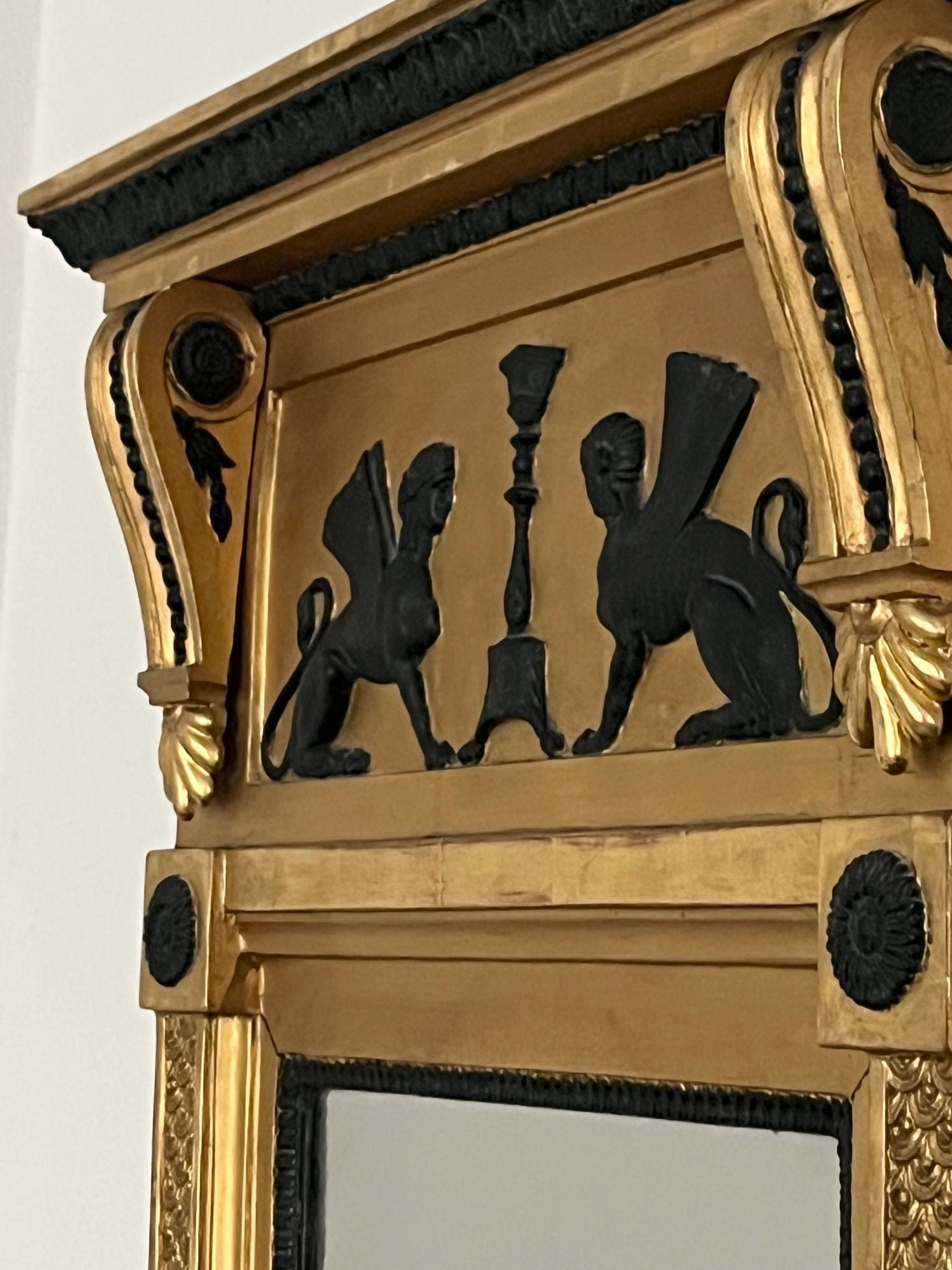 Large Gustavian Neoclassical Mirror, 1800s