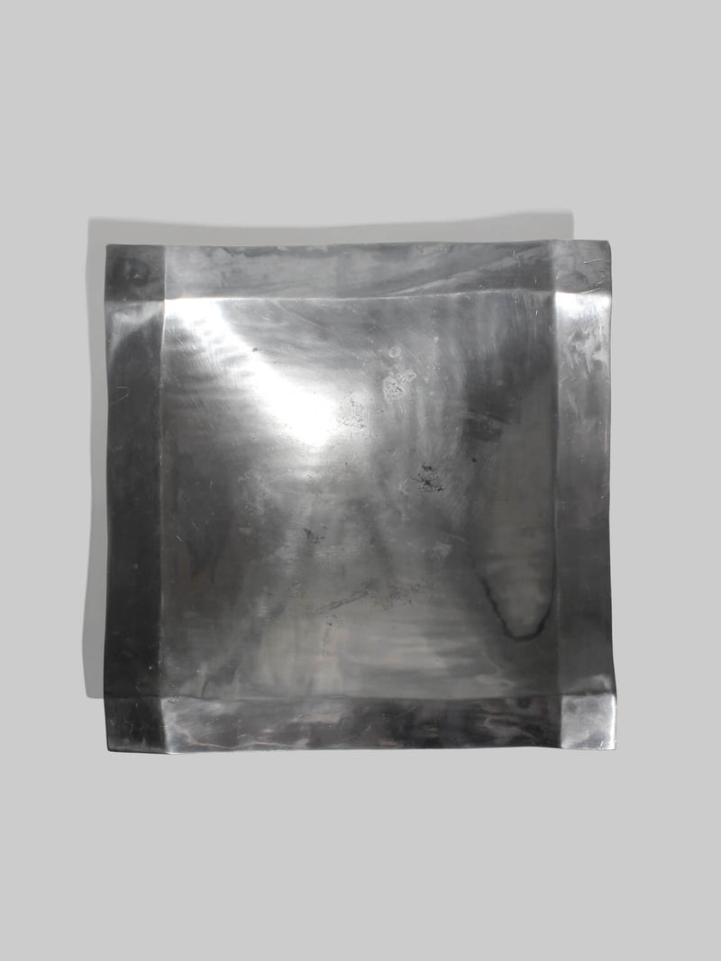 Polished Aluminum Contemporary Square Large Bowl by Vintage Stories | The Oblist