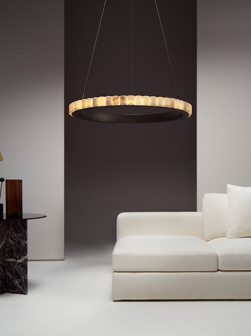 AVALON Chandelier Large With Ceiling Rose by CTO Lighting | The Oblist — modern design, warm tones