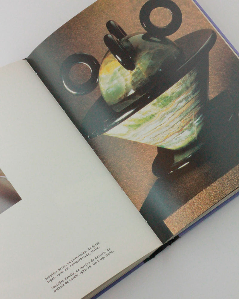 Objets Affectifs: Le Nouveau Design de la Table' Book — close-up of colorful ceramic vase with black accents