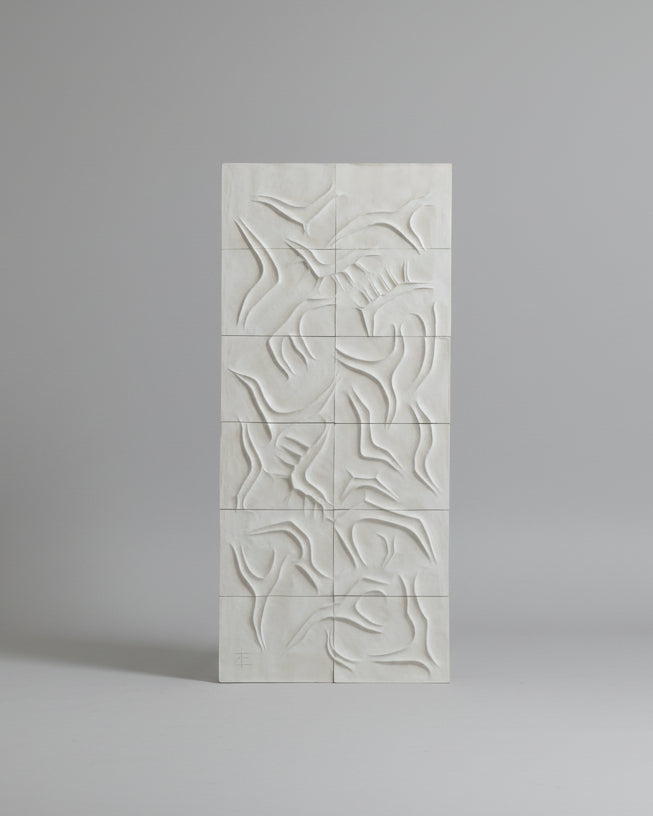 Scala Dei Turchi - Wall Sculpture by Franck Scala | The Oblist — handcrafted white ceramic