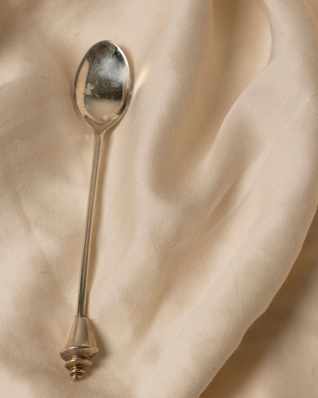 Silver Shell Spoon Set of Two by Les Objets Amsterdam | The Oblist — silver metal, handcrafted