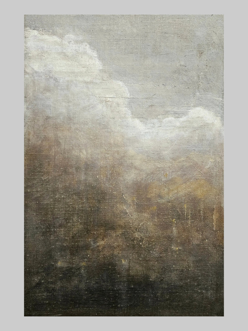 Painting on Canvas, Lime Paint and Oil "above" by Vincent Perbal | The Oblist — muted earth tones, contemporary art