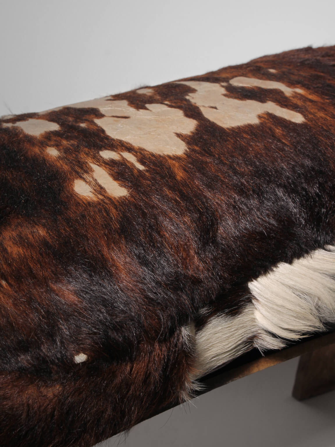Cowhide Camel Saddle Stool — in context
