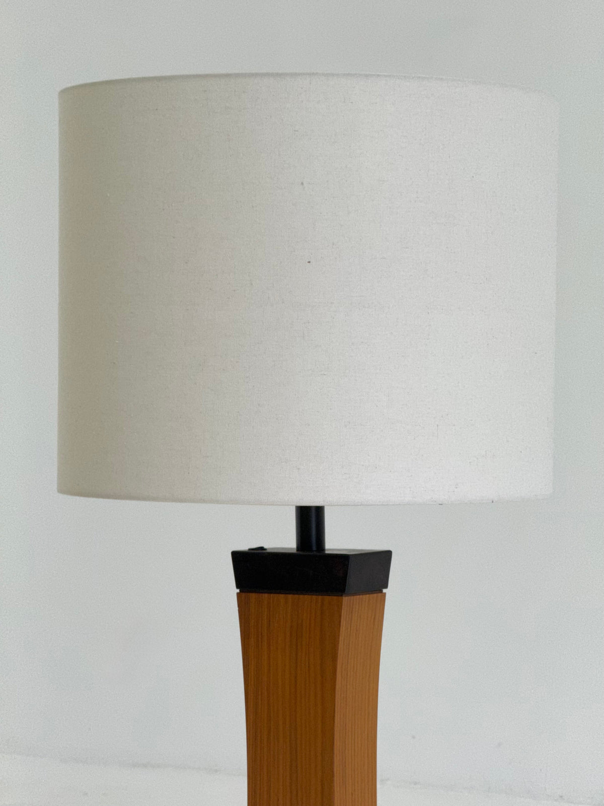 Italian Mid Century teak table lamp — in context