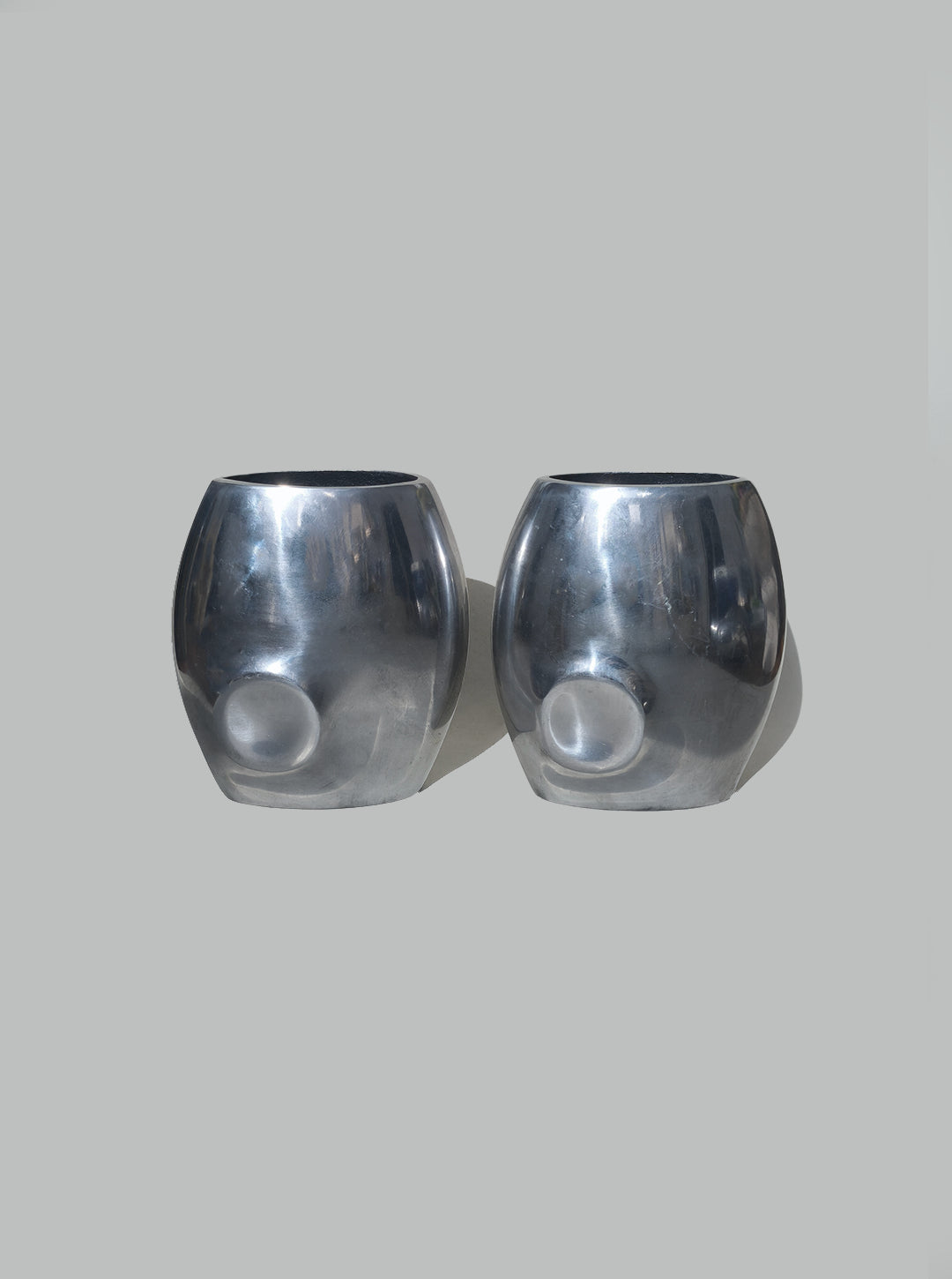 Pair of Small Modern Vases — side angle