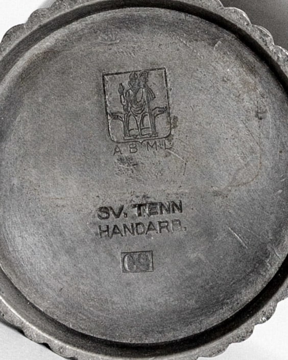 Elegant Swedish Pewter Vase, 1953