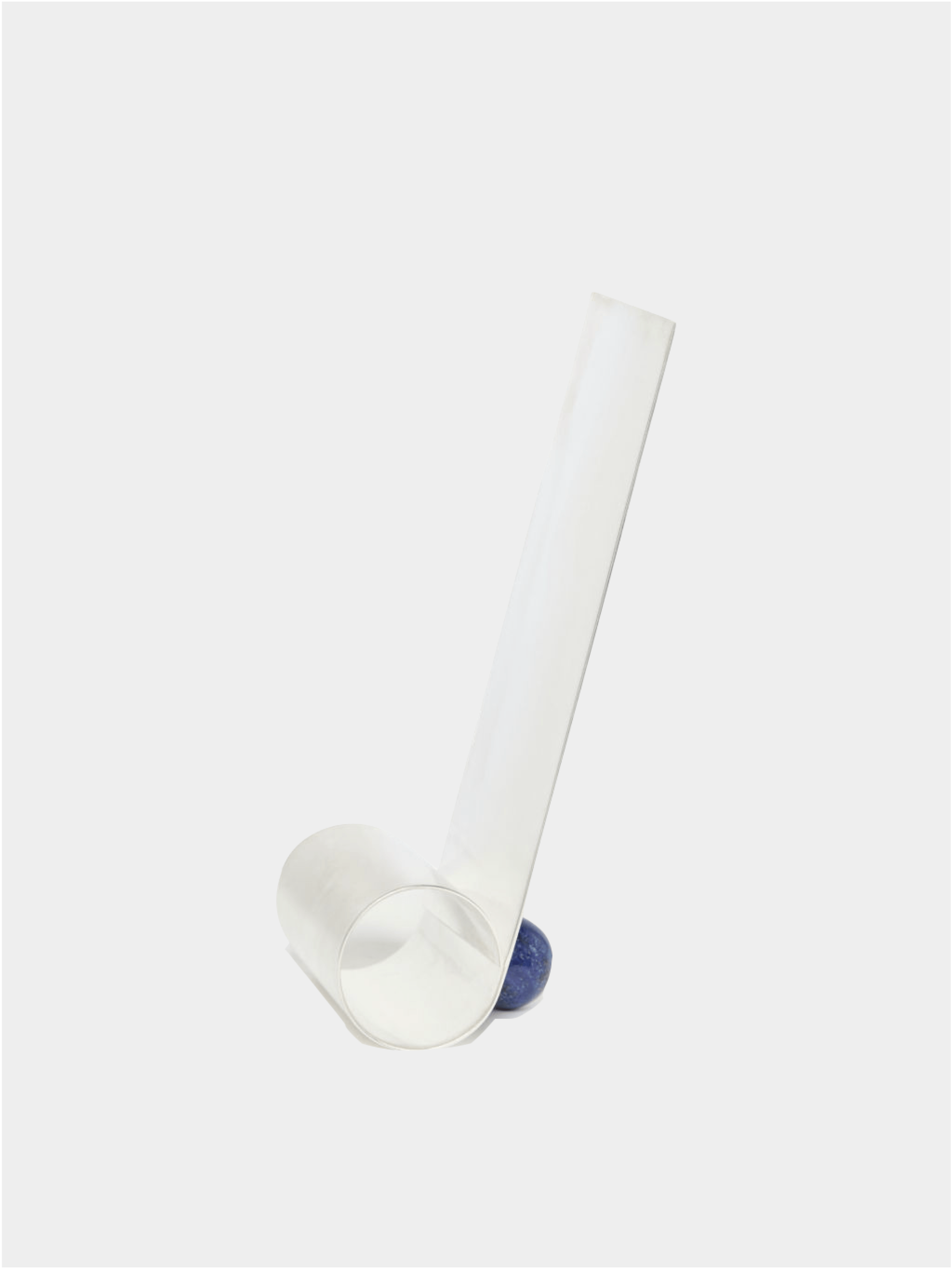 Silver Plated Brass Phone Holder — side angle