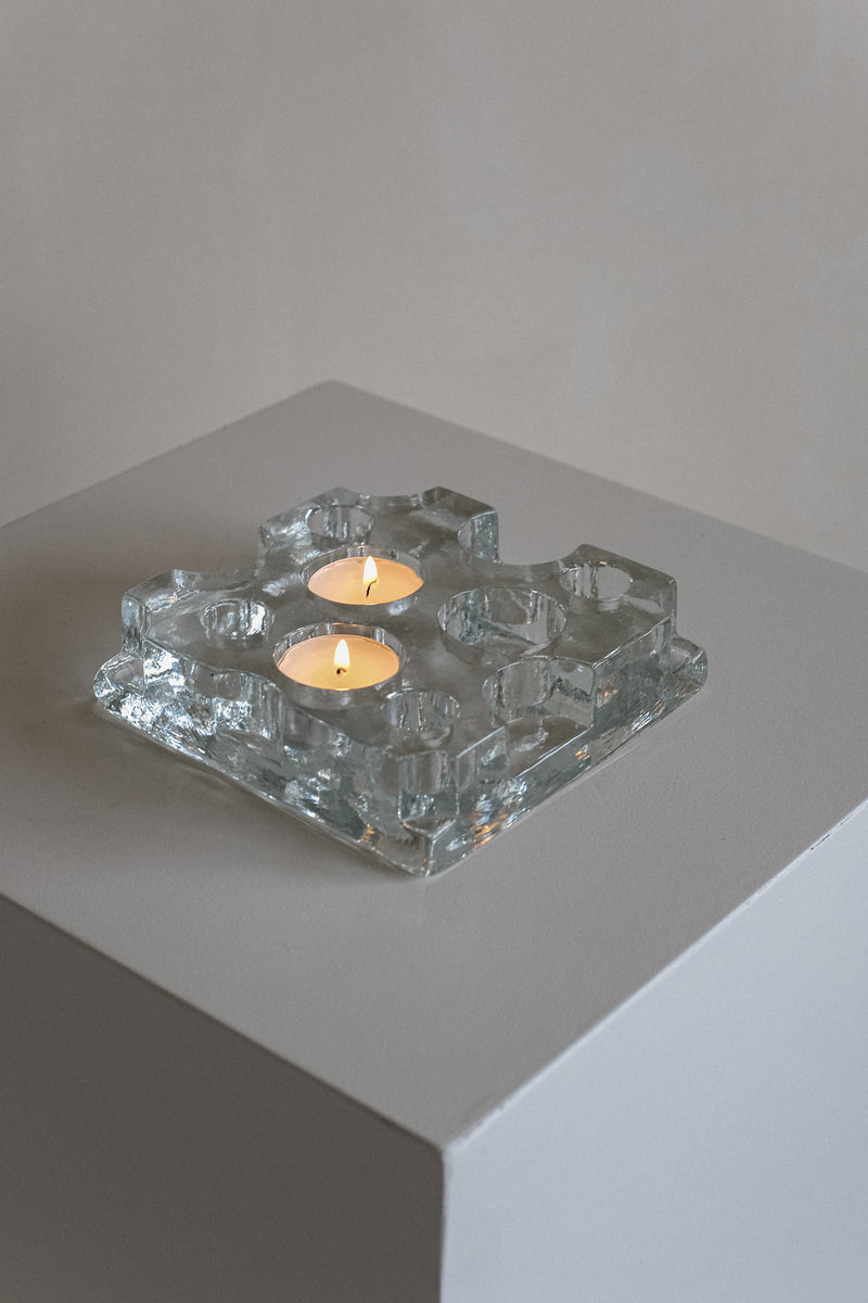 Glass Candle Holder by septembre studios | The Oblist — clear glass, modern design