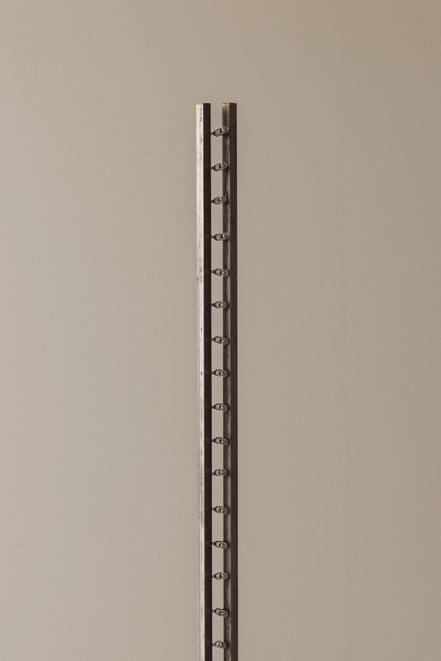 Sculptural Brutalist Floor Lamp in Concrete and Steel, 1980s — lifestyle setting