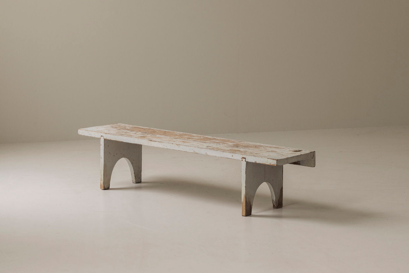 Rough patinated Swedish bench from the 1950s. by Modern Living | The Oblist