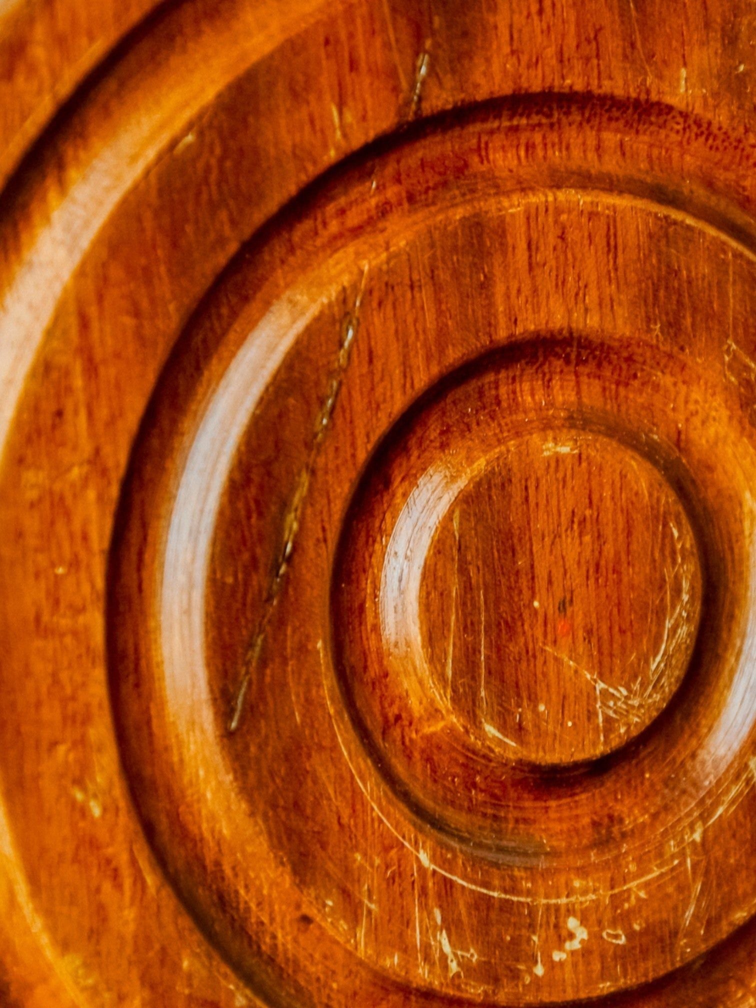 Pair of Brutalist Candleholders by Ardisur, Spain, 1970s — close-up of wooden spiral detail