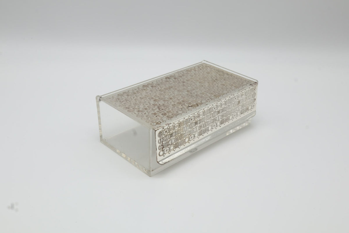 Mid-Century Modern Plexiglas & Silver-Plated Box by Sigrid Kupetz for WMF – Germany, 1960s by Forma Finds