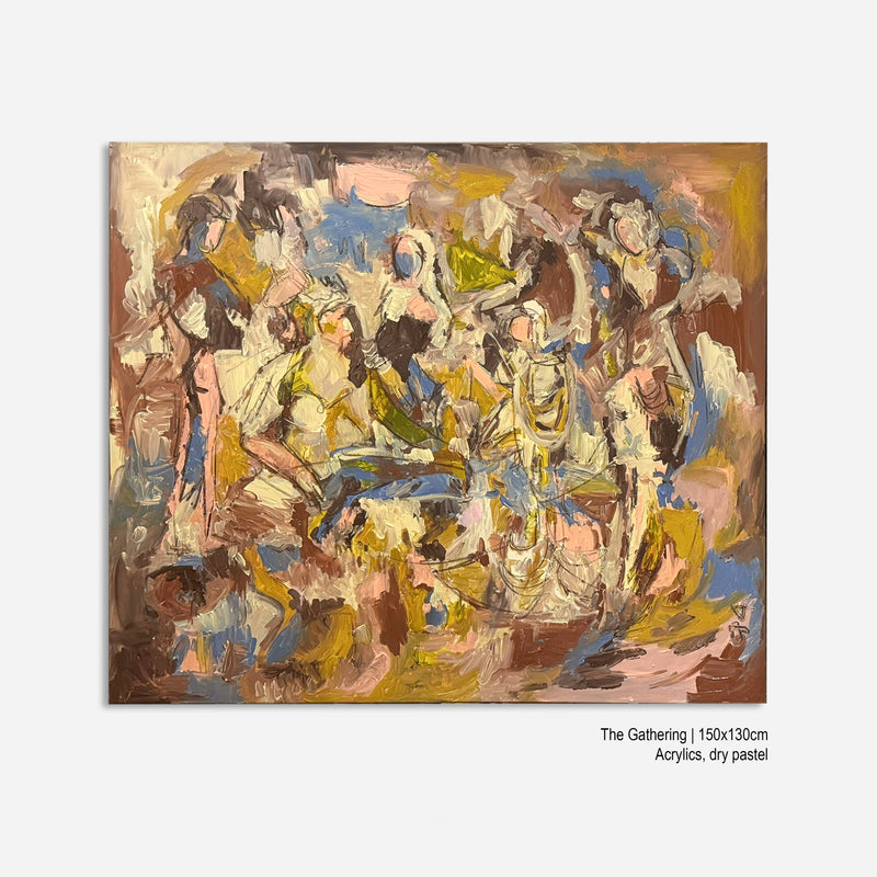 'The Gathering' Painting on canvas by Dovile Bernotaite | The Oblist