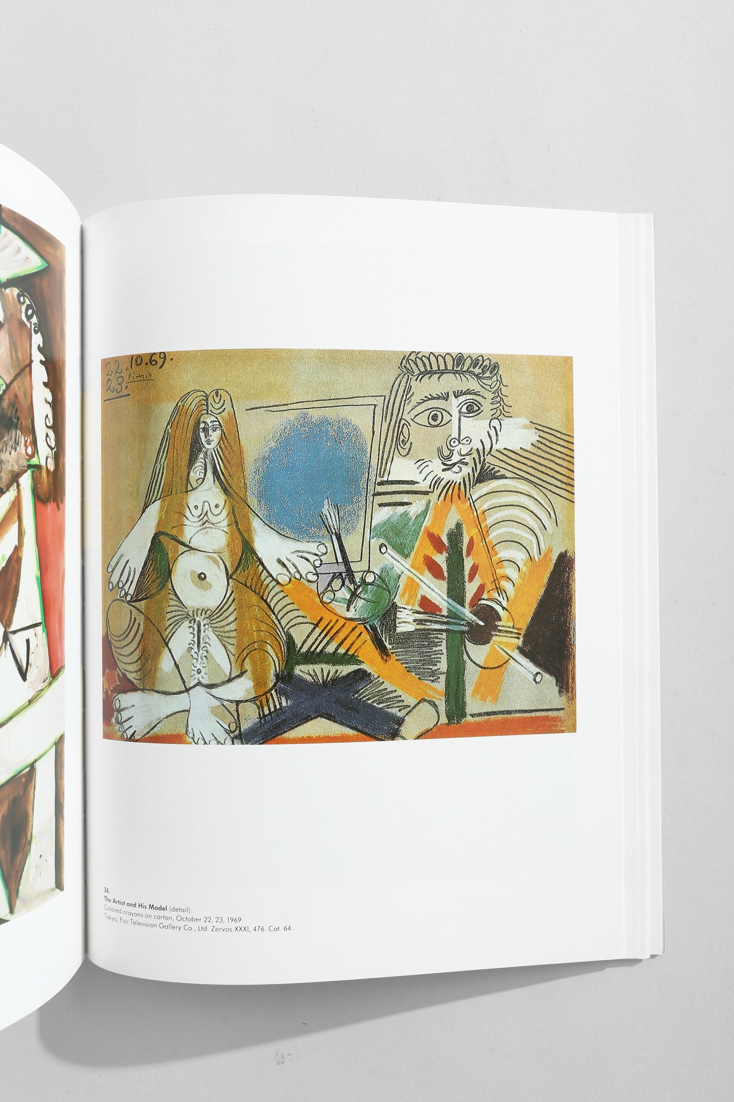 Picasso, The Last Years Book — close-up of colorful artwork page
