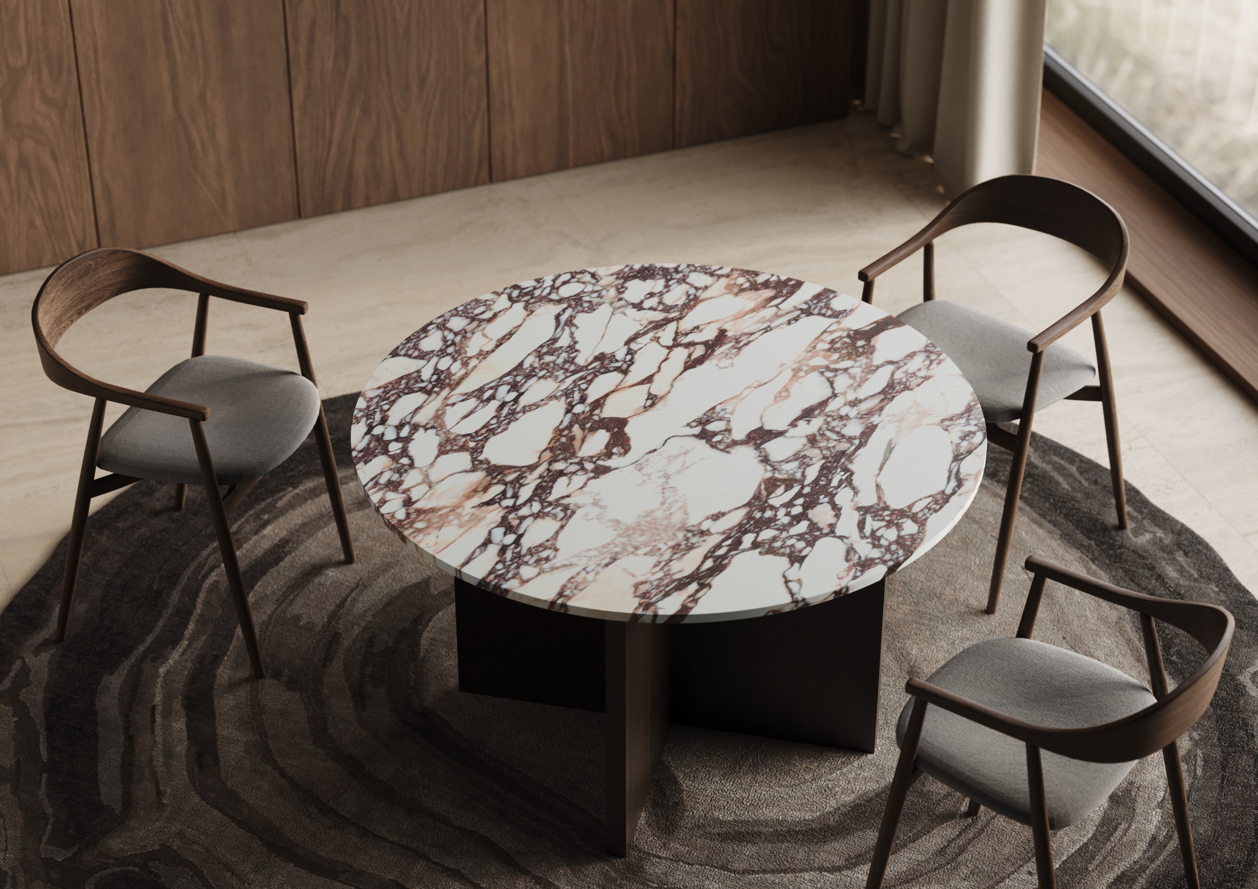 Wooden Dining Chair - MIKURA Series in Smoked Oak — alternate view