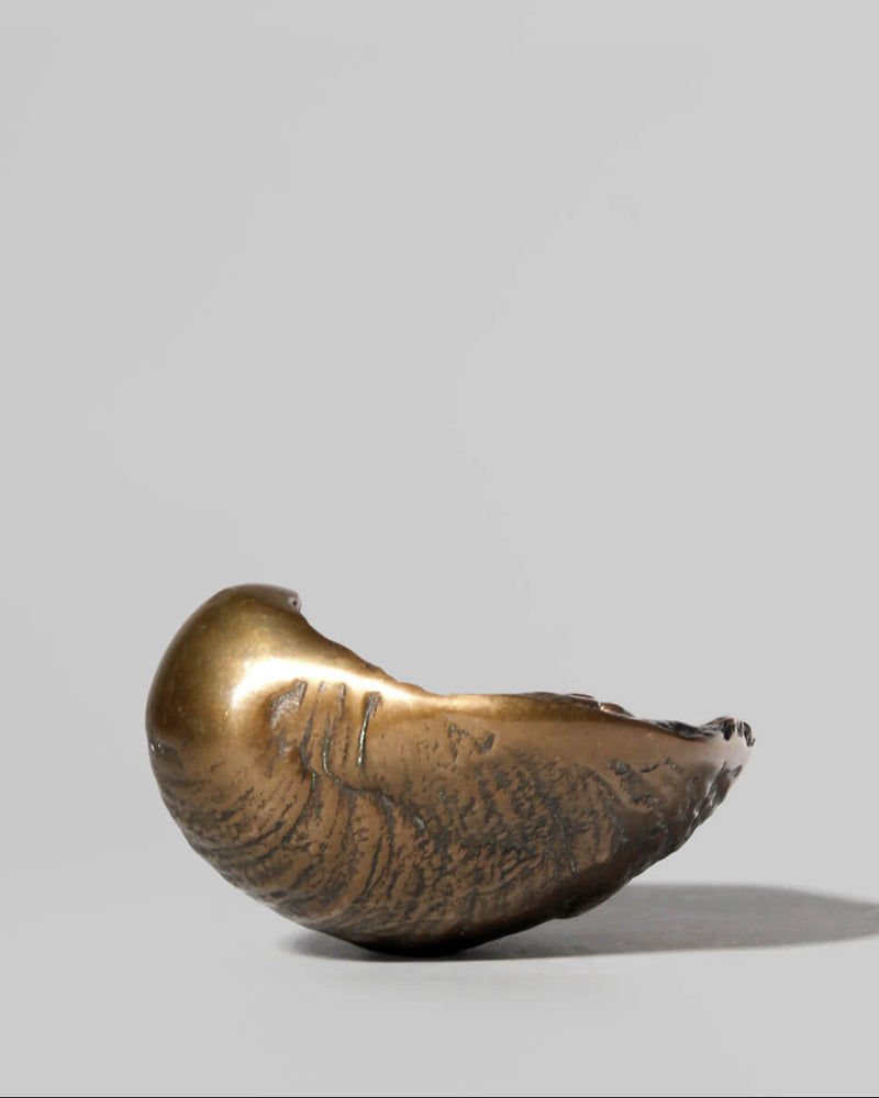 Antique Bronze Shell Bowl Sculpture by Vintage Stories | The Oblist