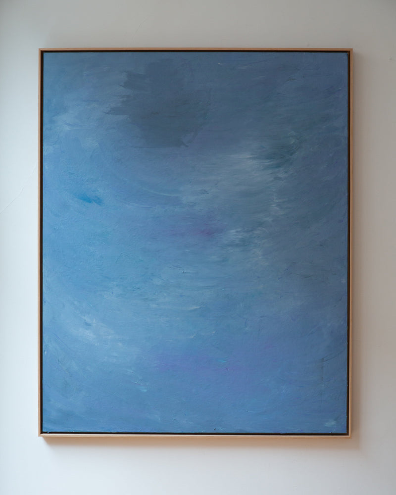 Beyond the Quiet' Painting by Mattias Storm | The Oblist — blue abstract artwork