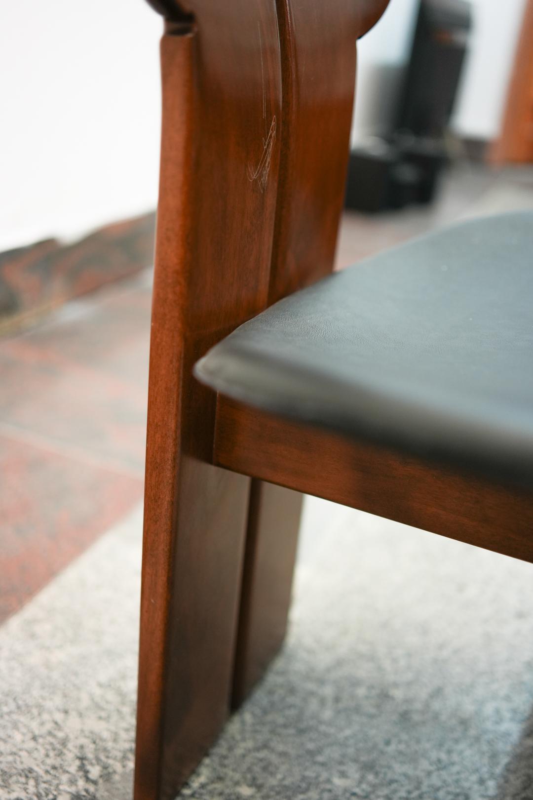 Africa Chair by Afra and Tobia Scarpa for Tacchini, Set of 6 — side angle