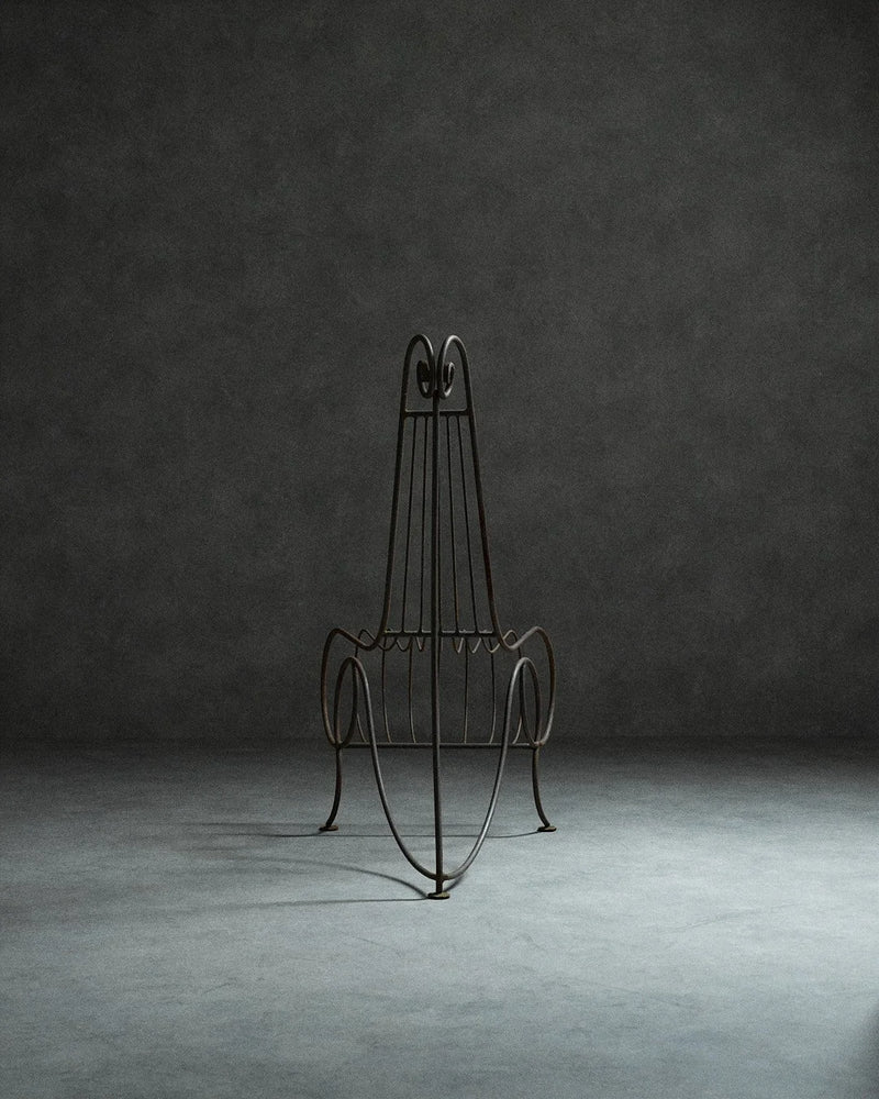 Spine Chair and Table in the Style of André Dubreuil — detail view