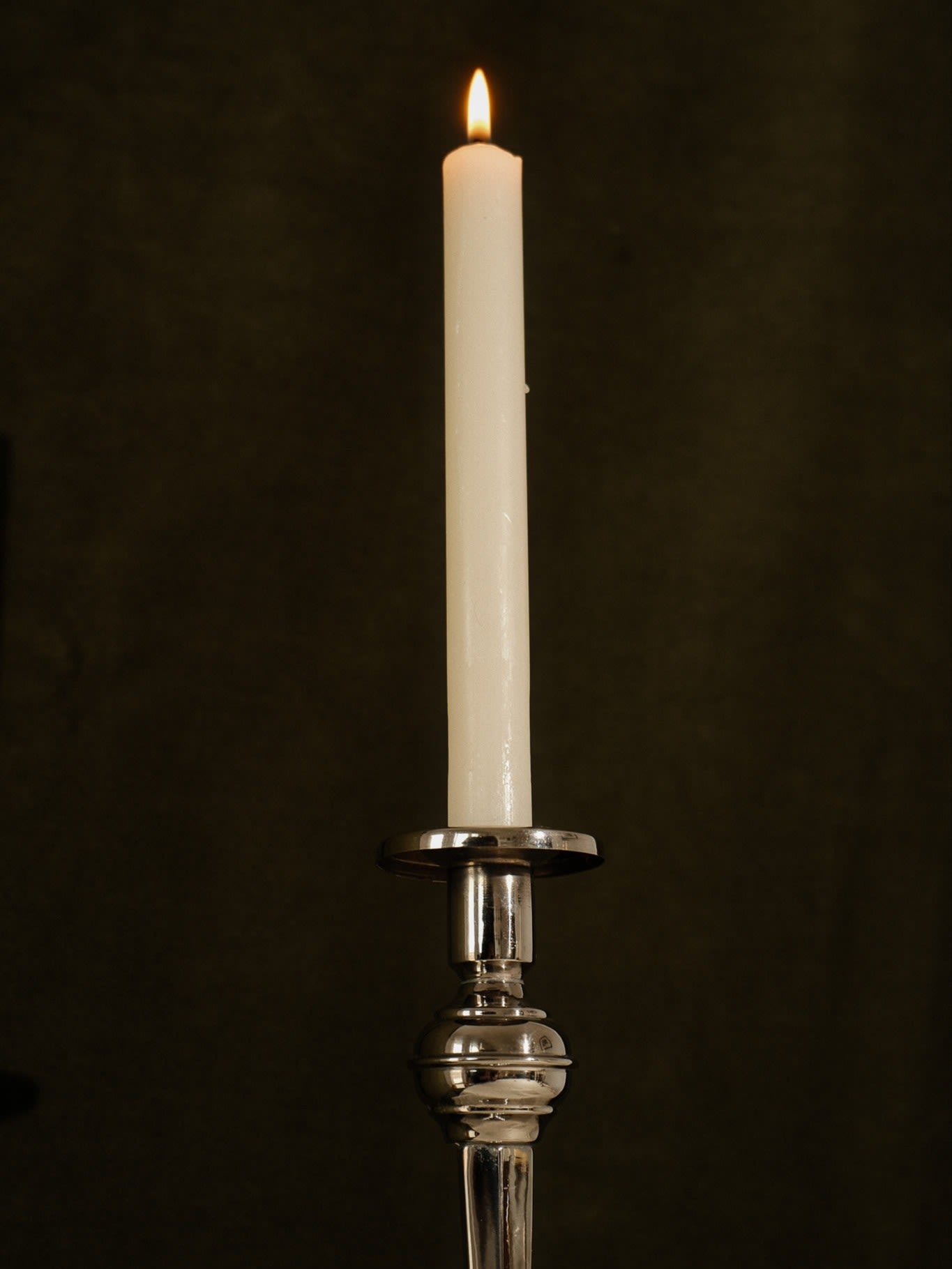 Set of 4 Stainless Steel Candlesticks — lifestyle setting