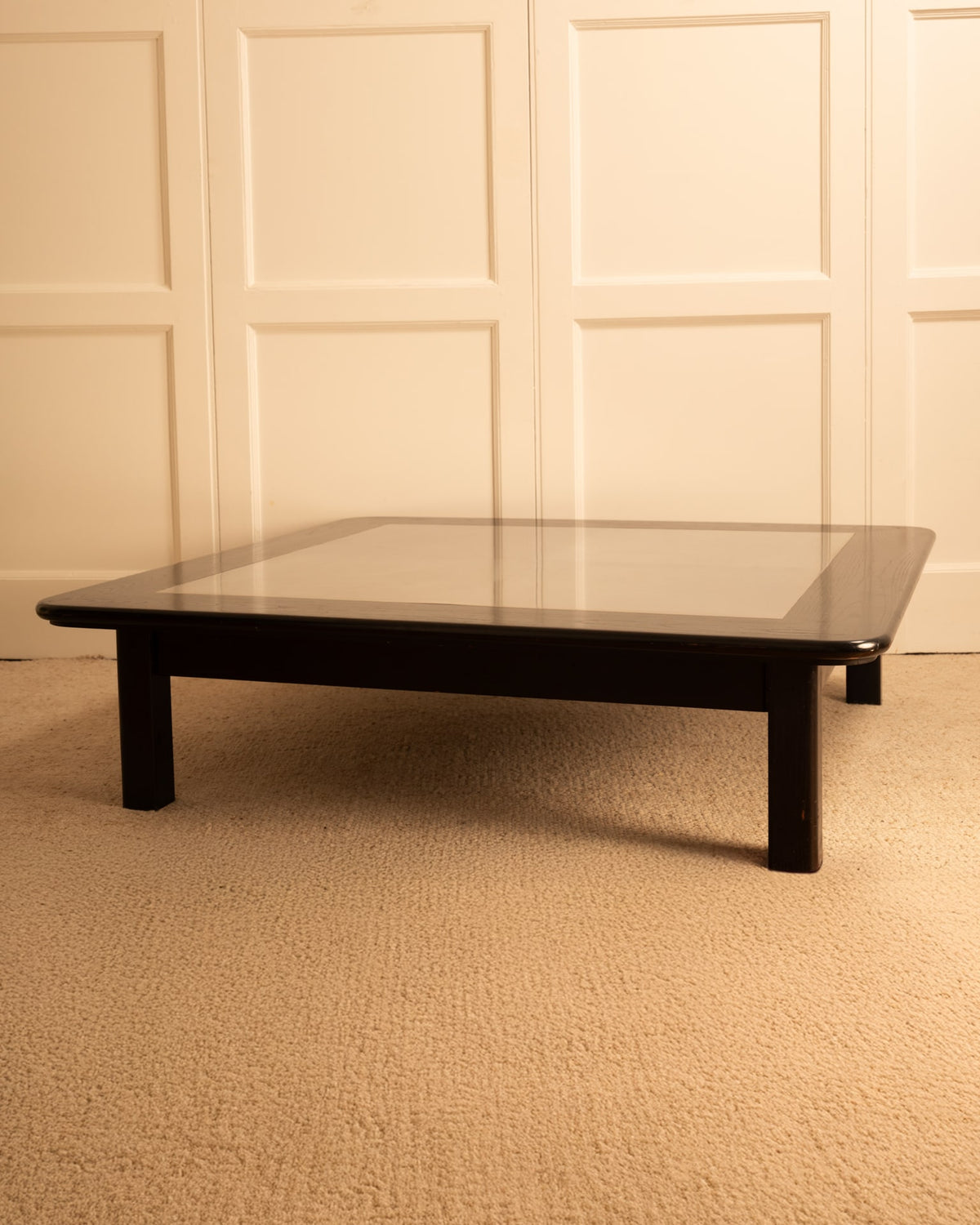 Wood & Metal Coffee Table — side angle