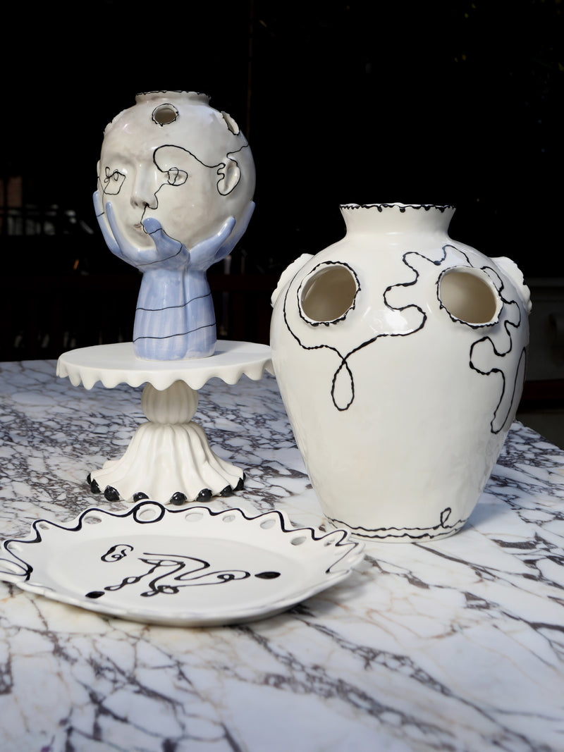 Large Wish Vase, Hand Made Ceramic Vase — detail view