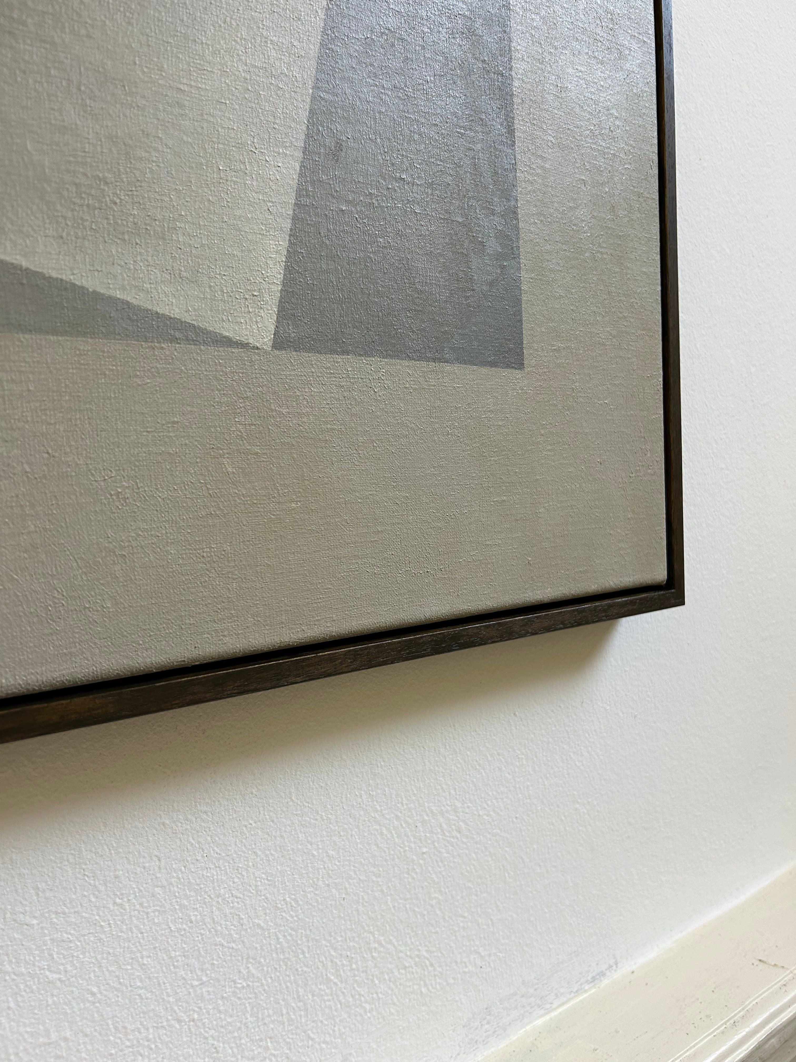 Turning Point' Painting — close-up of framed corner against wall