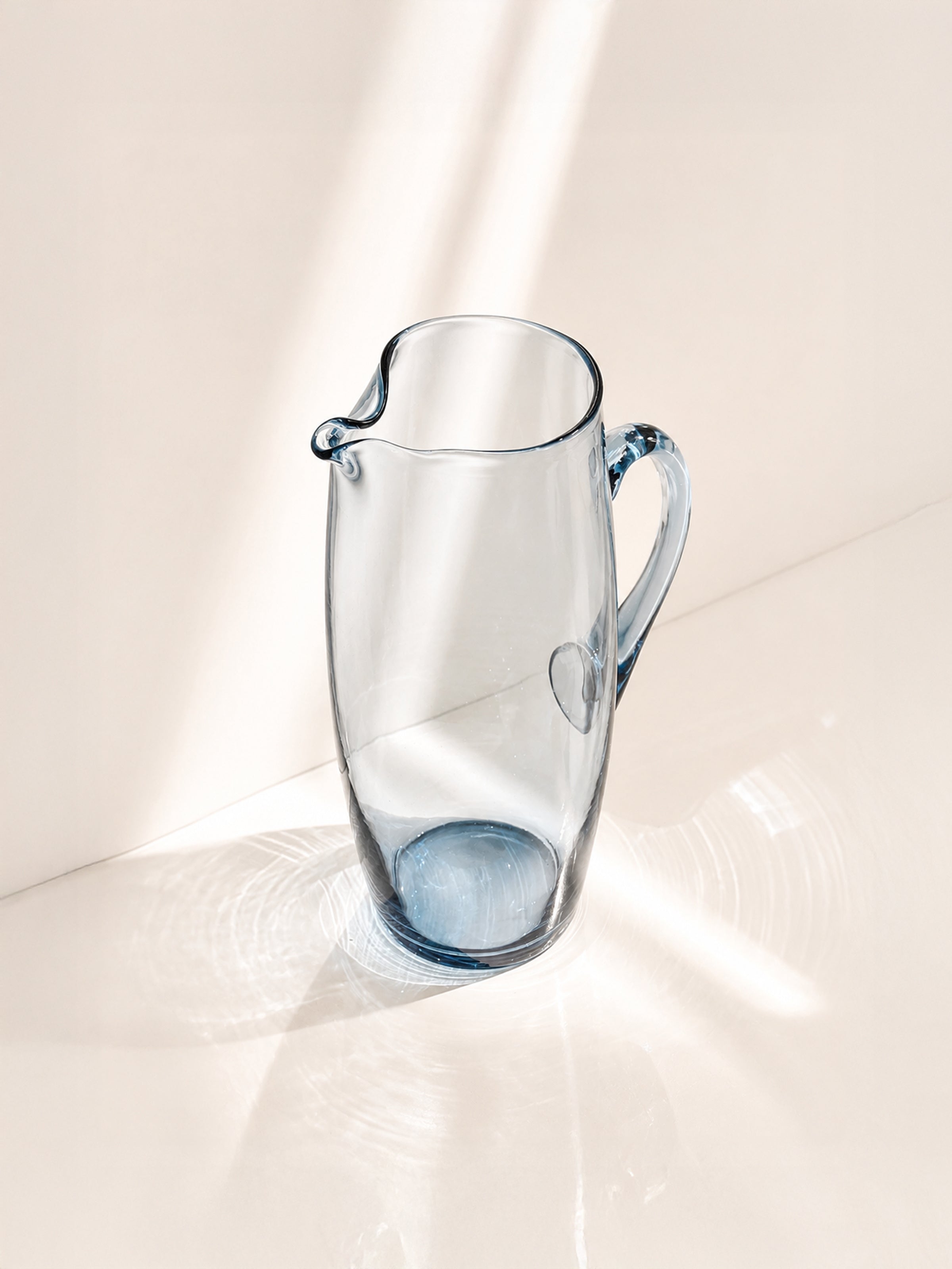 Per Lütken Smoked Blue Glass Carafe for Holmegaard - 1950s — detail view