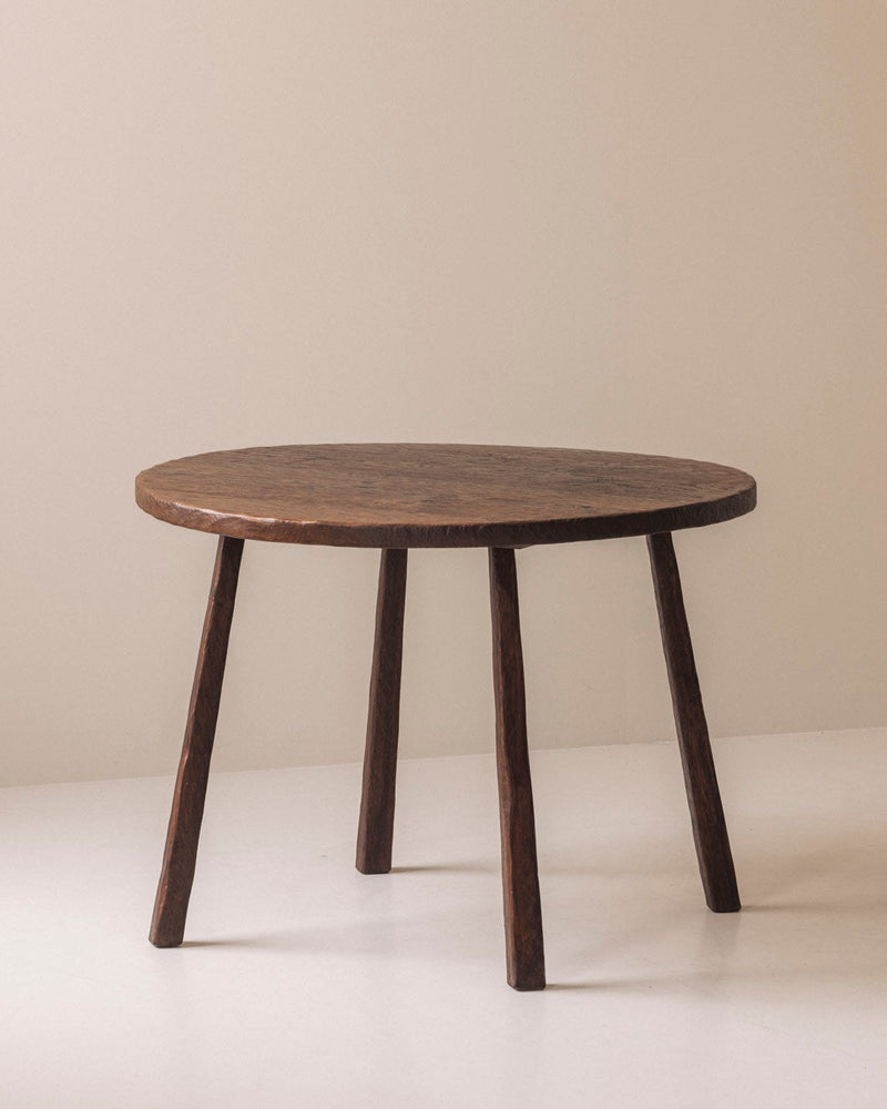 French solid oak carved dining table, 1950s by Modern Living | The Oblist