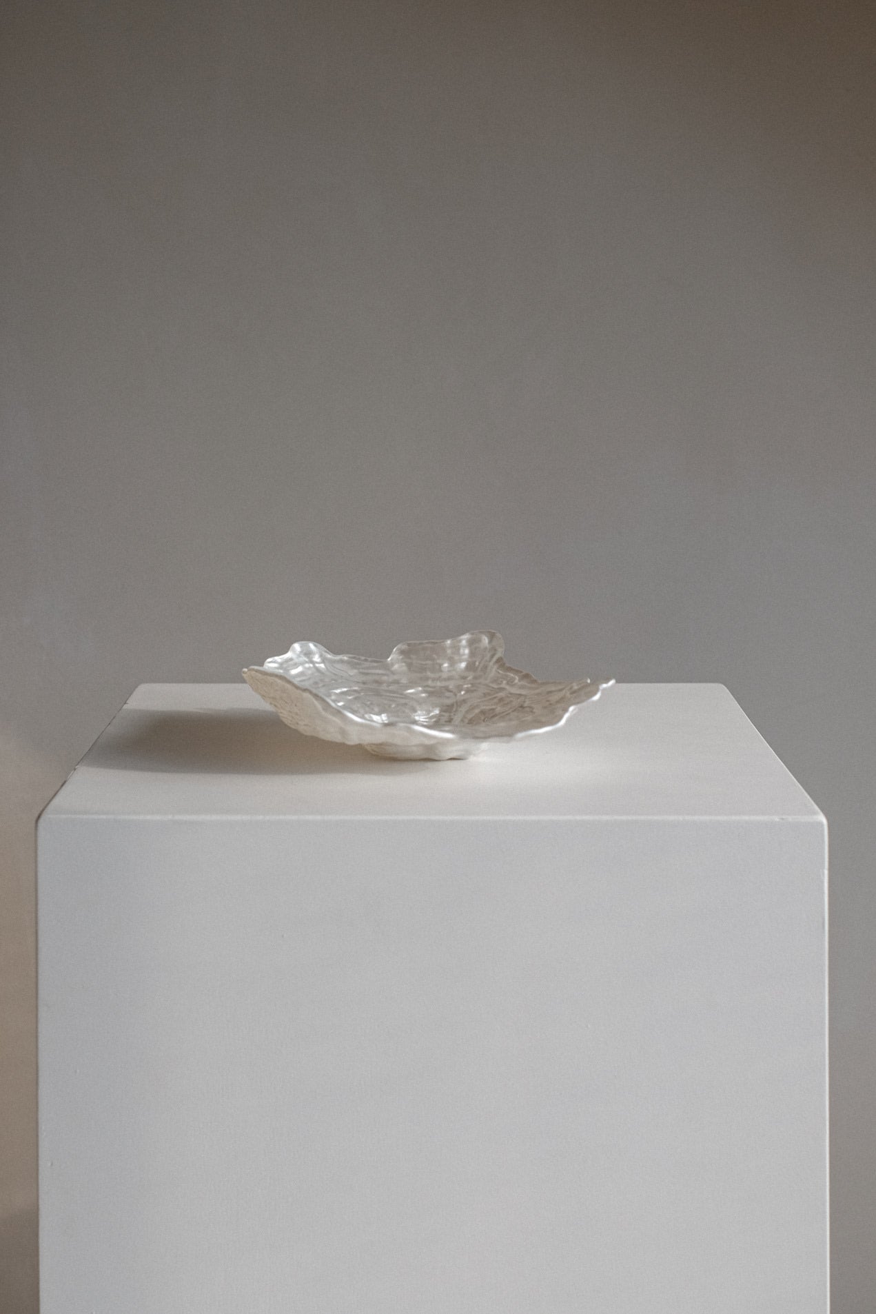 Glass Oyster Shaped Bowl — alternate view