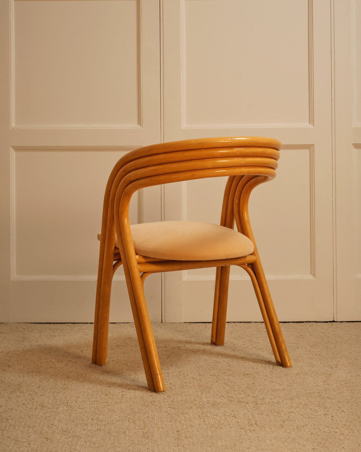 Stacked vintage bentwood chairs by Axel Enthoven, 1970s design