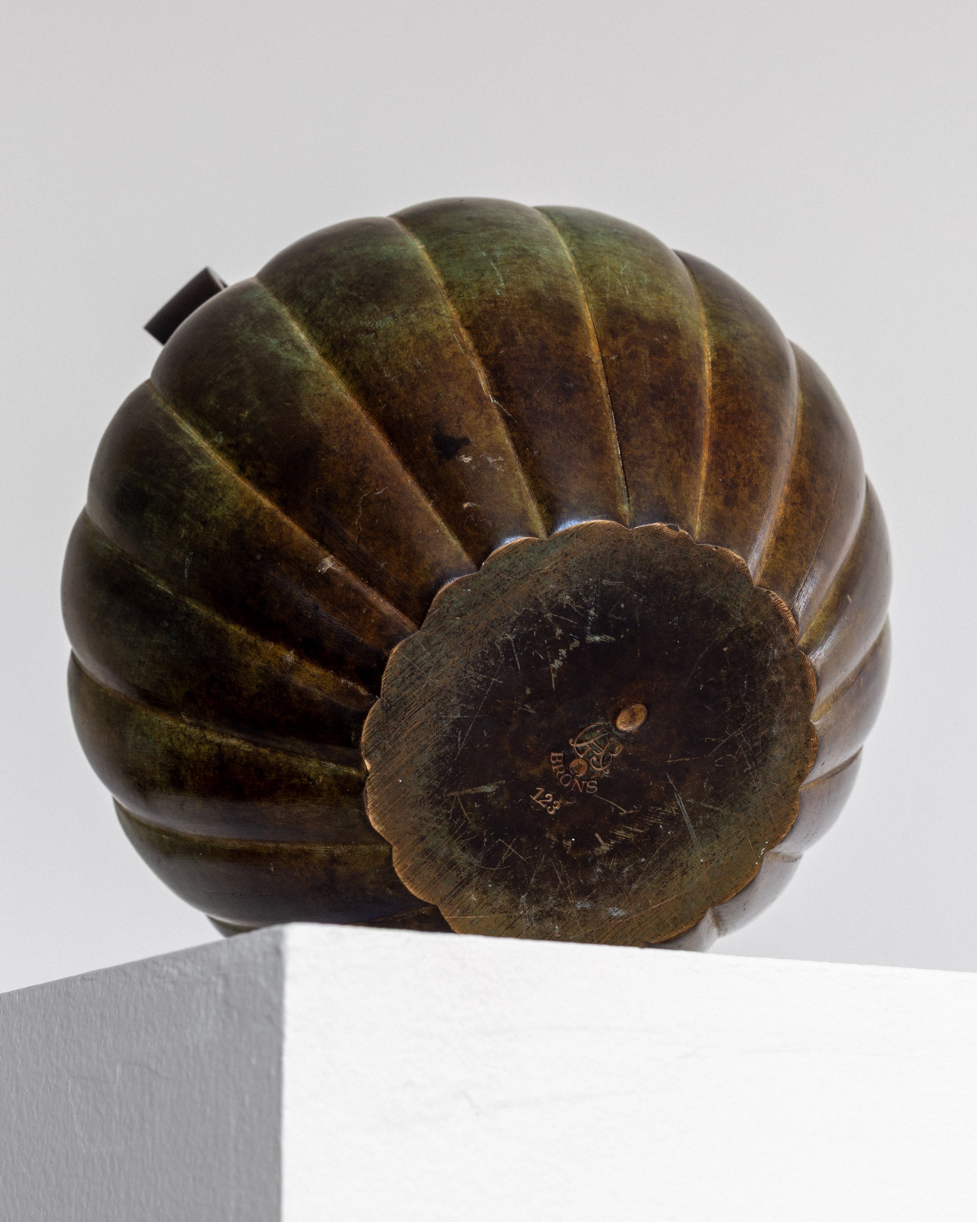 Swedish Art Deco Bronze Vase by GAB, 1930s