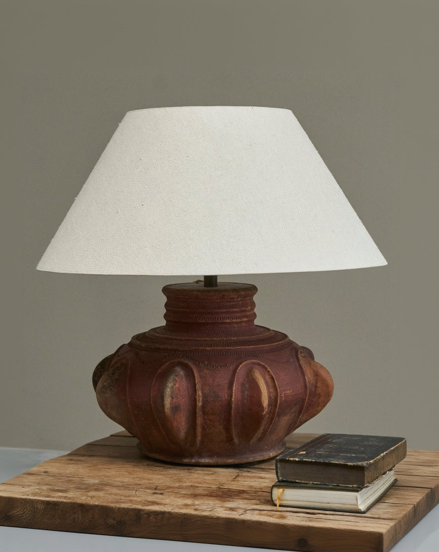 Monumental Wabi Sabi Style Studio Pottery Table Lamp by ORNAMENTUM | The Oblist