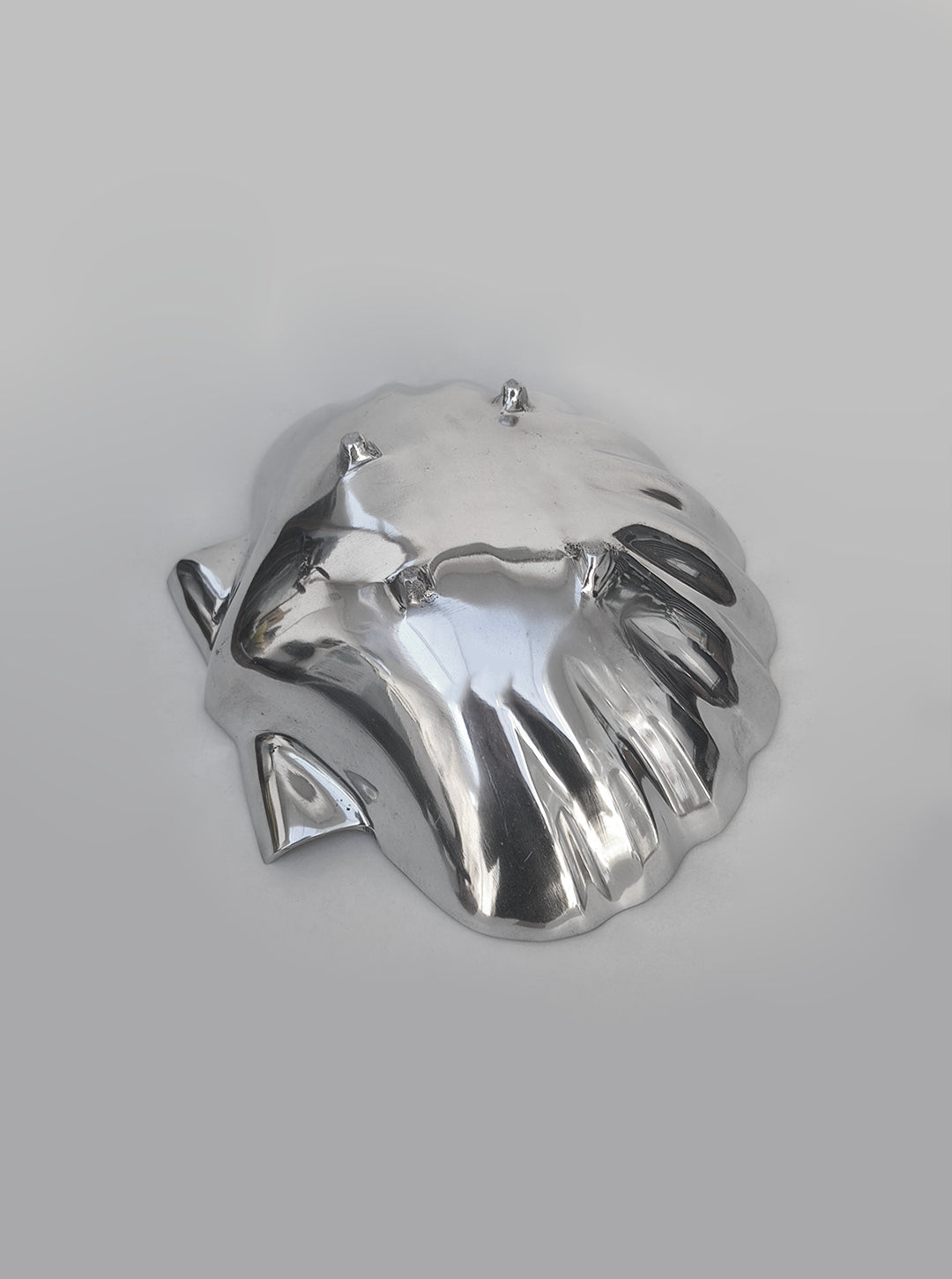 Brass Large Shell Dish — angled view on neutral background