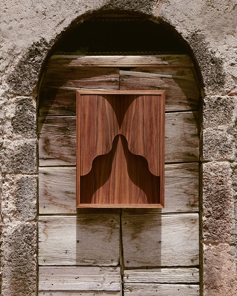 Walnut Wall Panel — detail view