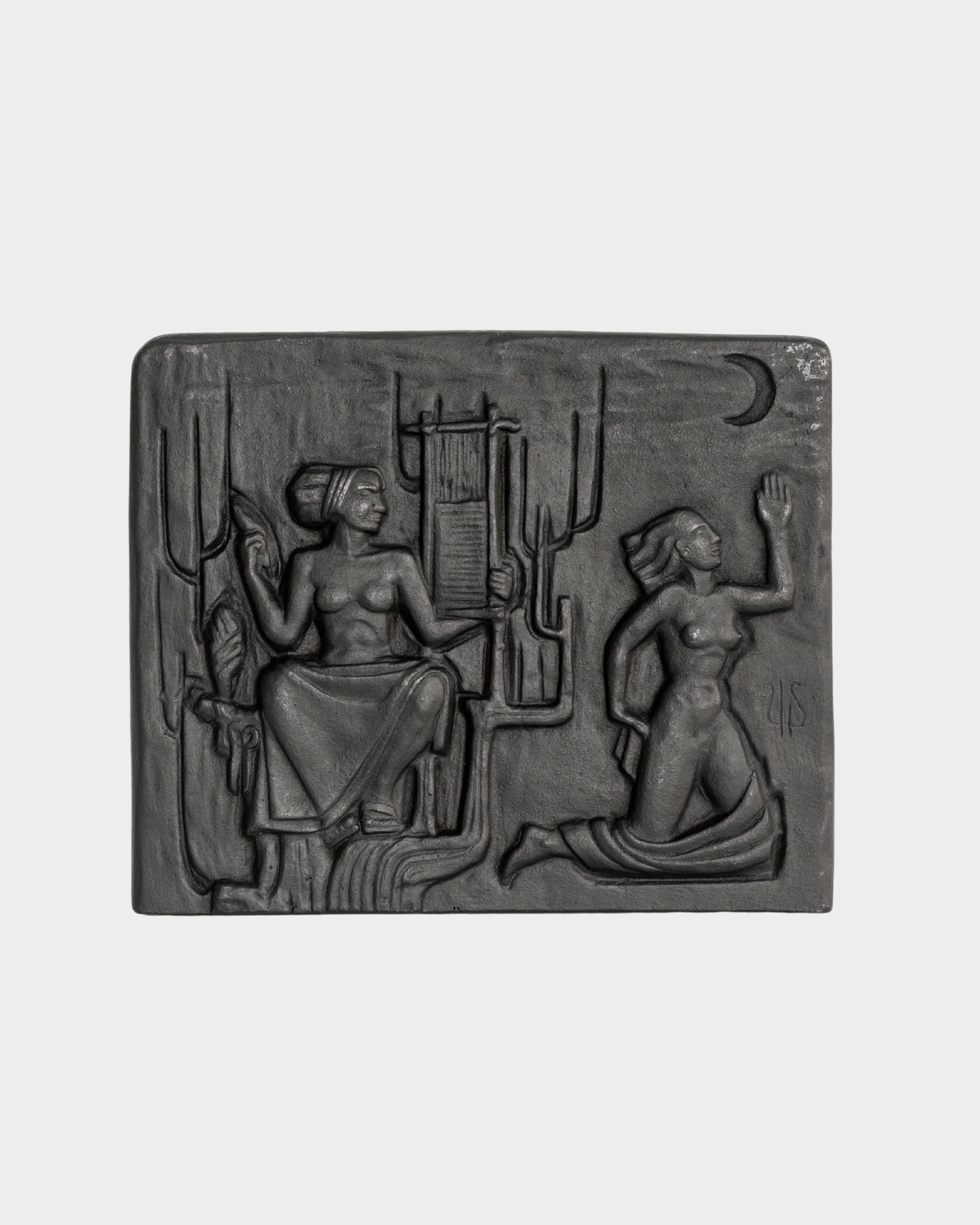 Bas-relief en fonte par Ulla Fogelklou-Skogh