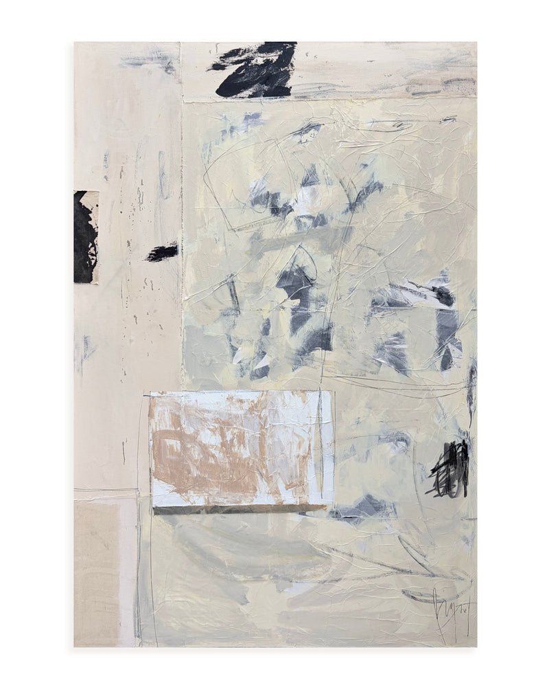 Claroscuro Painting by Paula Piquet | The Oblist — abstract design, neutral tones