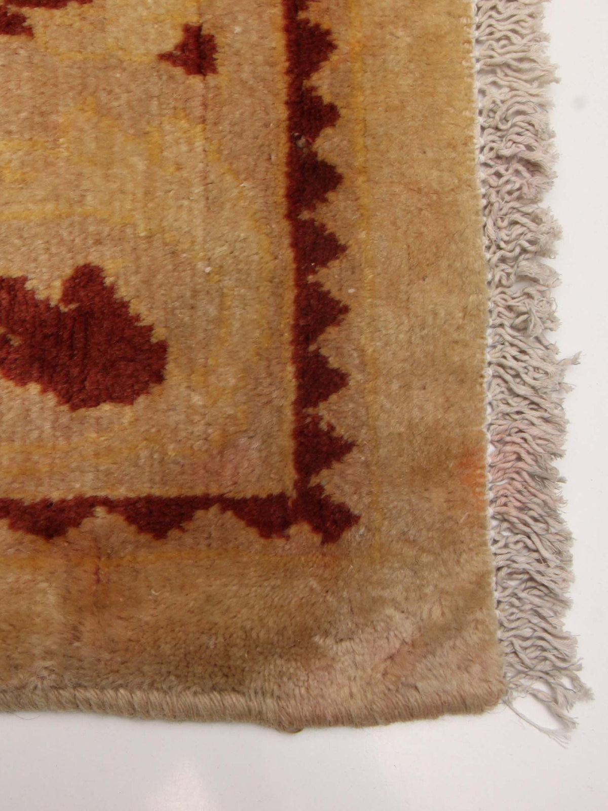 vintage rug in saffron 132 x 227 cm — side angle