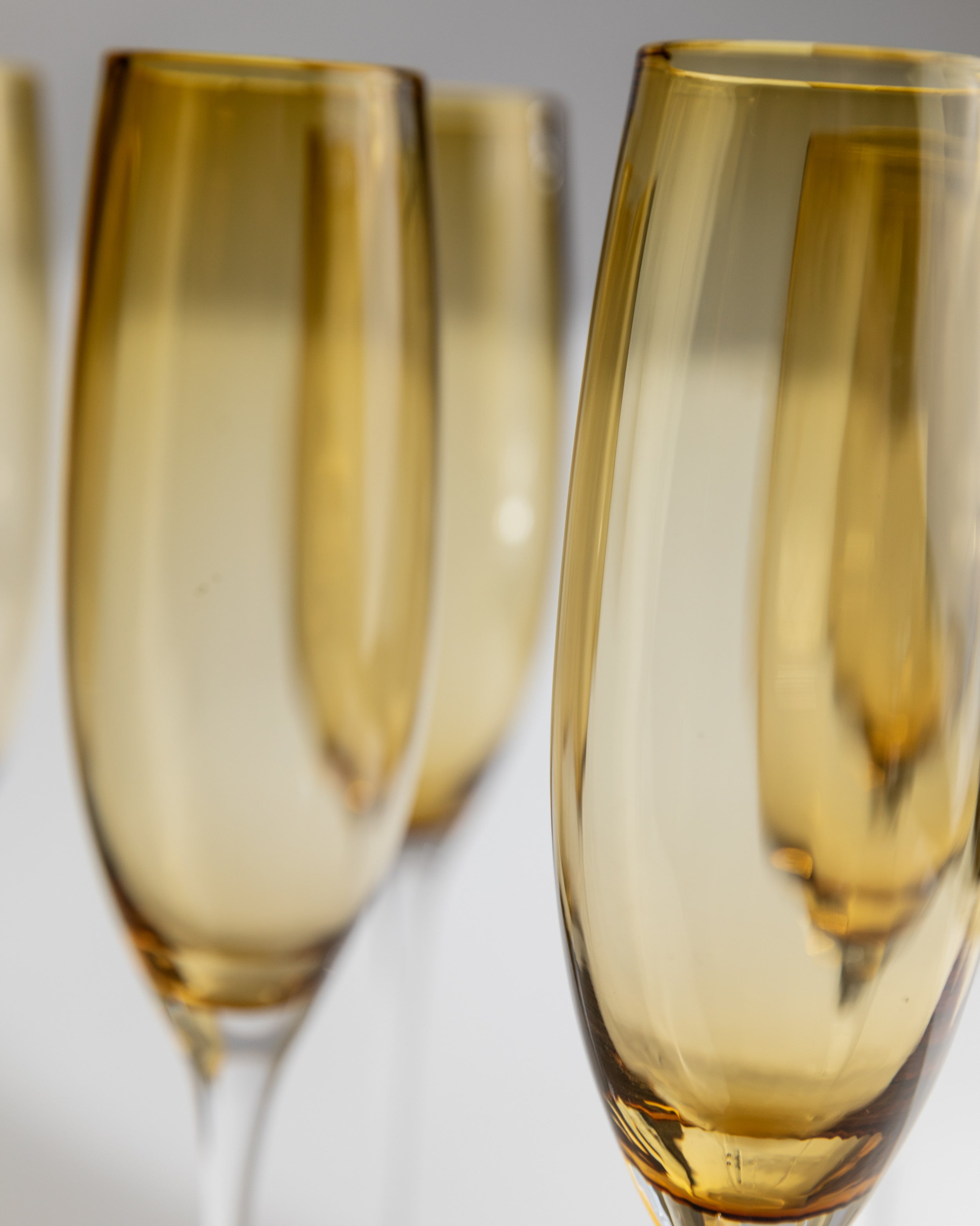 Verres à champagne en verre de Murano, ensemble de 6, MCM Italie années 1960