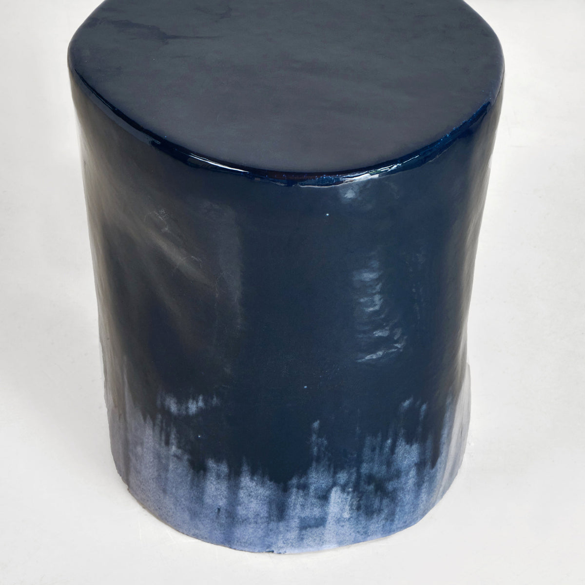 artisanal Ceramic Side Table (small) — side angle