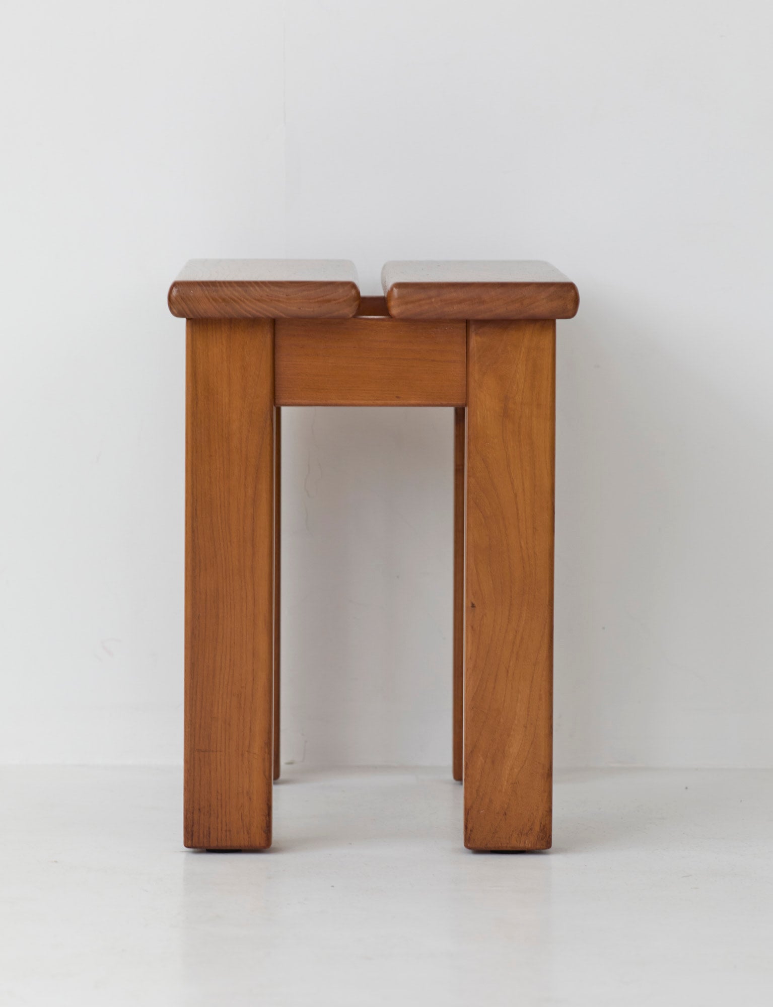 French stool in solid Elm wood by Maison Regain C. 1980 by DIG IN JAPAN | The Oblist