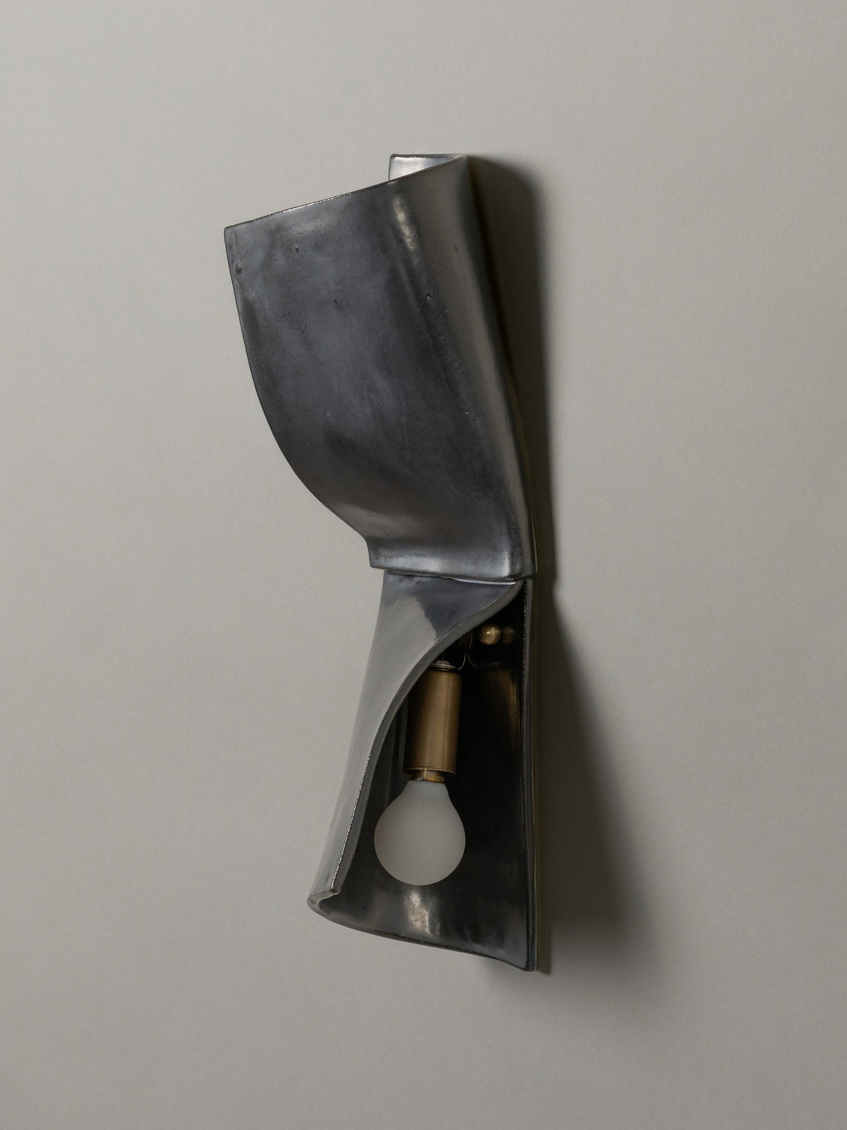 Double Shai Sconce, Graphite — close-up