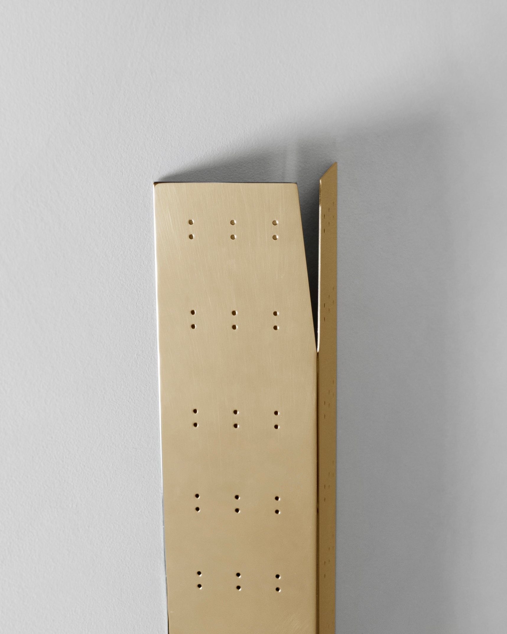 May Wall Lamp - Polished Brass — back view showing brass finish and wall attachment
